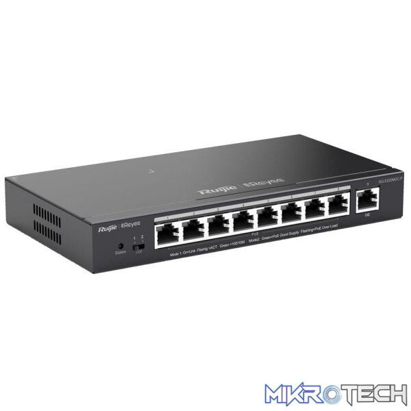 200171_IMG3 Reyee 9 Port Gigabit with 8 PoE 120W Desktop Smart Switch - Image 1