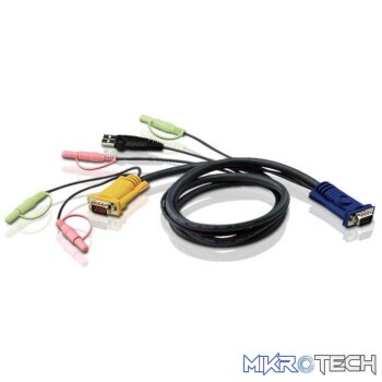 Aten 1.8m USB KVM cable with 3 in 1 SPHD and audio