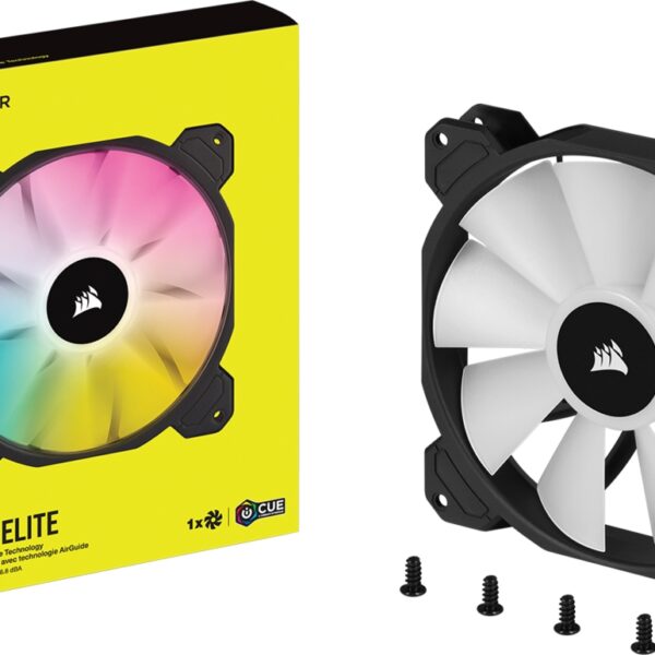 Corsair SP140 RGB Elite 140mm RGB LED fan with airguide - Single pack with Lighting Node Core