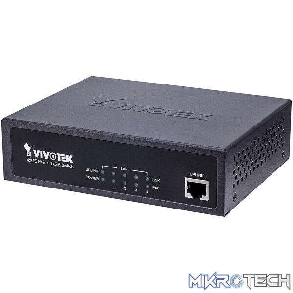 Vivotek unmanaged 4x Gigabit PoE + 1x Gigabit PoE Switch Vivotek unmanaged 4x Gigabit PoE + 1x Gigabit PoE Switch
