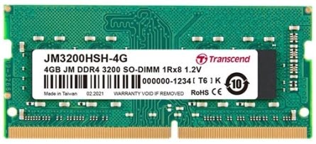 Transcend JetRam 4GB DDR4-3200 CL22 1.2V 260 pin SO-DIMM Notebook Memory