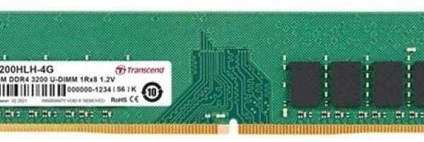 Transcend JetRam 4GB DDR4-3200 CL22 1.2V 288 pin Desktop u-dimm Memory