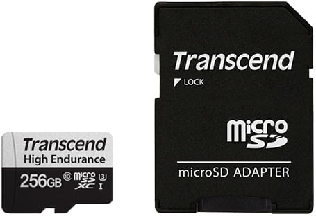 Transcend 350V 256GB High Endurance UHS-I U3 Class10 Micro SD Secure Digital