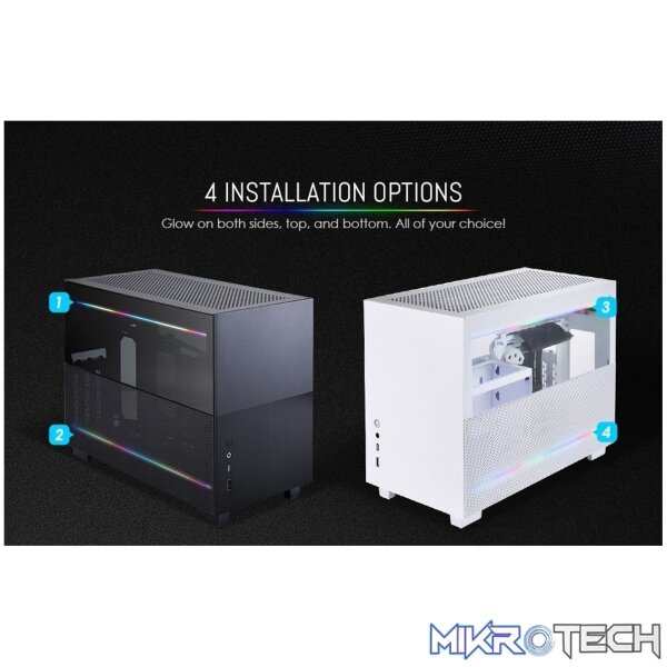 Lian-li Q58-2X Black side diffused RGB LED strip - 30 RGB LEDs - Image 3