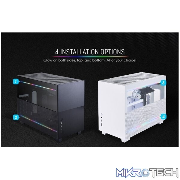 Lian-li Q58-2X White side diffused RGB LED strip - 30 RGB LEDs - Image 3