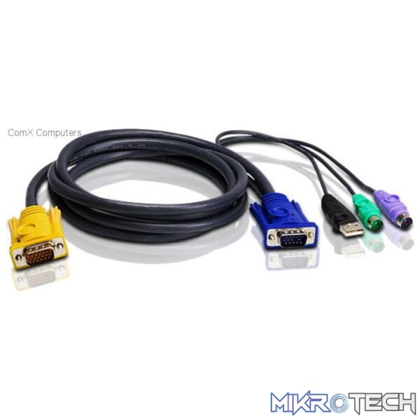 2l-5303up_1 Aten 3m USB-PS/2 Hybrid Cable - Image 1