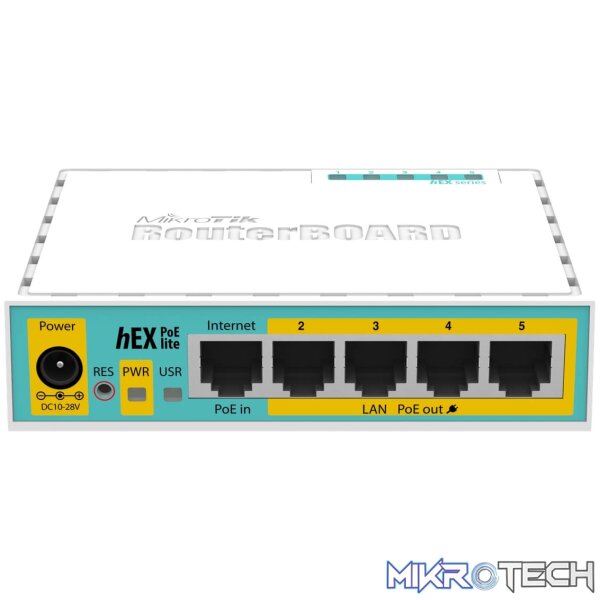 MikroTik RouterBOARD hEX PoE Lite 5 Port Ethernet Router with POE, 5x LAN - Image 2