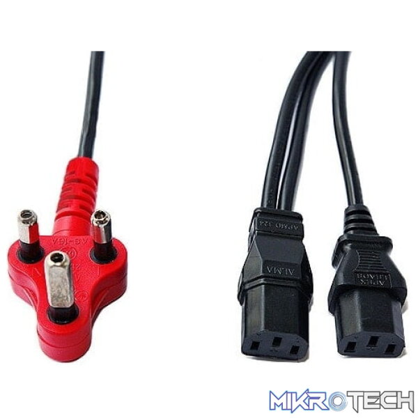 89625_IMG1 2 way 2.8m power cable - Dedicated SA Plug to IEC Female - Image 1