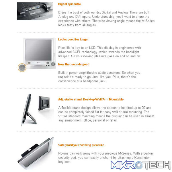 AG NEOVO M-17 Stealth Black 17" LCD Monitor - Image 4