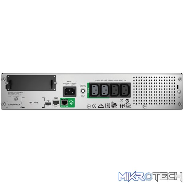 APC Smart-UPS 750VA 500W LCD Rack Mount 2U 230V UPS with smartconnect - Image 2