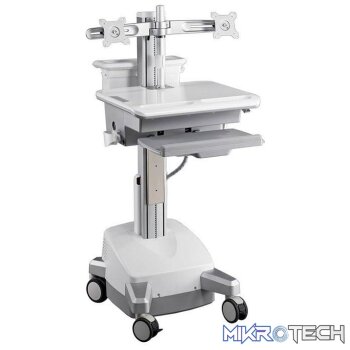 Aavara CED01 mobile/medical workstation cart (Dual display) with e-lift