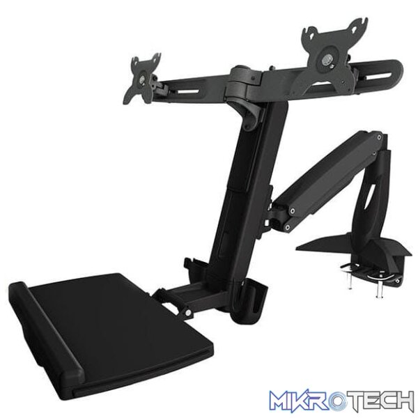 Aavara WS742 WorkStation Freestyle for 2x lcd 1x keyboard/mouse tray Aavara WS742 WorkStation Freestyle for 2x lcd 1x keyboard/mouse tray