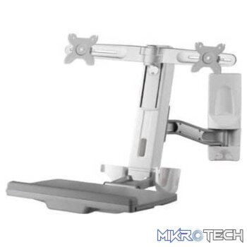 Aavara WSR742 Workstation Combo System -Dual Monitor w/ 2 Pivot (ORDER ON REQUEST)