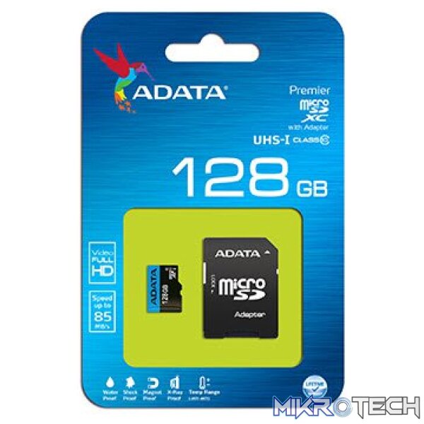 Adata Premier 128Gb miCroSDXC Memory Card with SDXC Adapter Adata Premier 128Gb miCroSDXC Memory Card with SDXC Adapter