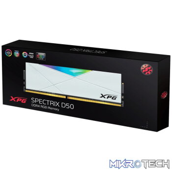 Adata Spectrix D50 RGB 32GB DDR4-3600 CL16 1.35V 288 pin Desktop Memory White
