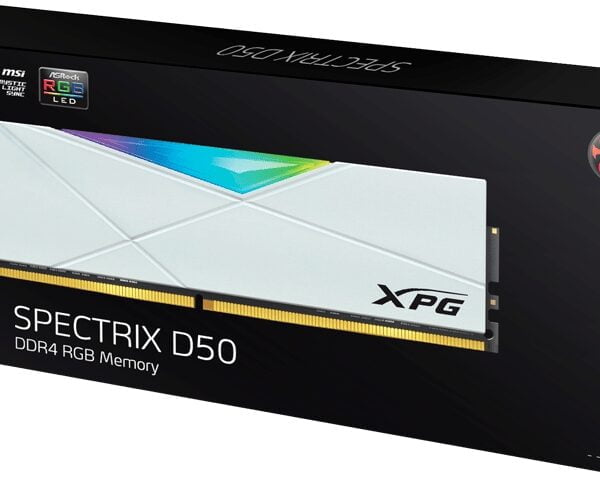 Adata Spectrix D50 RGB 32GB DDR4-3600 CL16 1.35V 288 pin Desktop Memory White