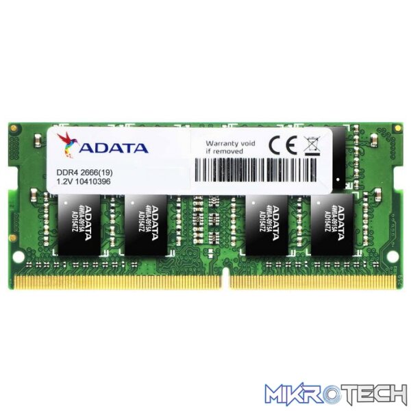Adata Valueram 8Gb DDR4-2666 (pc4-21330) CL19 1.2V Notebook Memory Module Adata Valueram 8Gb DDR4-2666 (pc4-21330) CL19 1.2V Notebook Memory Module