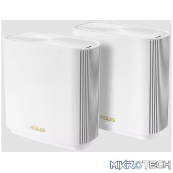 Asus ZenWiFi XT8 ax mini Trilband Wireless-AX6600 White Gigabit Router + Extending Node
