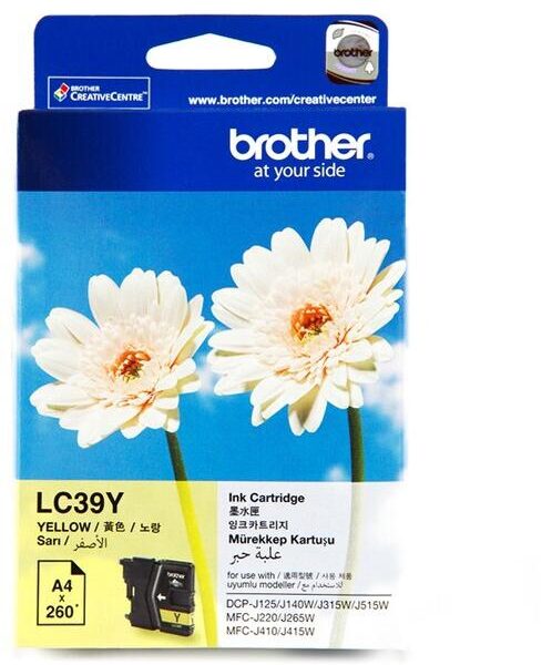 Brother LC 39Y Yellow Ink cartridge