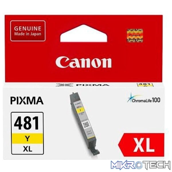 Canon CLi-481Y XL yellow ink cartridge - 519 pages yield Canon CLi-481Y XL yellow ink cartridge - 519 pages yield