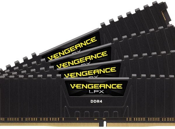 Corsair Vengeance Lpx 64Gb(16Gb x 4) DDR4-3600 (pc4-28800) CL18 1.35v Desktop Memory Module with Black low-profile heatsink