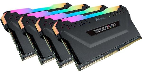 Corsair Vengeance RGB Pro 128GB (4x32GB kit) DDR4-3600 CL18 1.35V 288 pin Memory Black