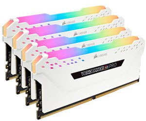 Corsair Vengeance RGB Pro 32Gb(16Gbx 2) DDR4-2666 (pc4-21300) CL16 1.2v Desktop Memory Module with White heatsink
