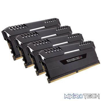 Corsair Vengeance RGB led 64Gb(16Gb x4) DDR4-3000 (pc4-24000) CL16 1.35v Desktop Memory Module with black heatsink