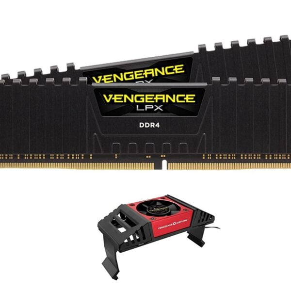 Corsair vengeance Lpx 8Gb x 2 kit Ddr4-4133 1.35V CL19 288pin Memory with blacK low-profile heatsink + memory cooler