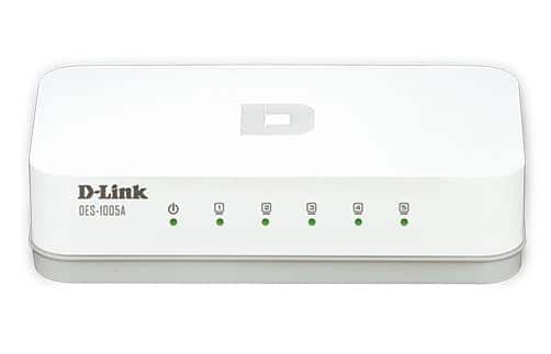 D-LINK 5 Port 10/100 Ethernet Desktop Switch In Plastic Casing