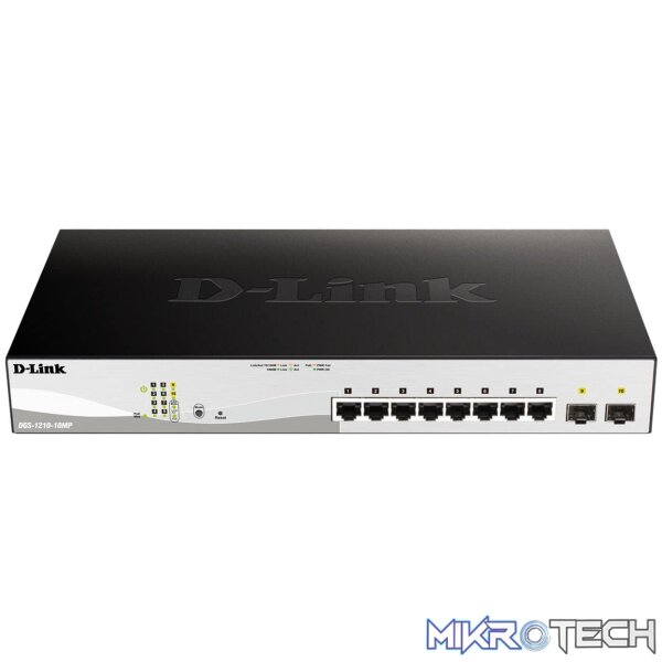 D-Link DGS-1210-10MP 8x gigabit 2x SFP Metro Poe managed switch with PoE (Order On request) D-Link DGS-1210-10MP 8x gigabit 2x SFP Metro Poe managed switch with PoE (Order On request)