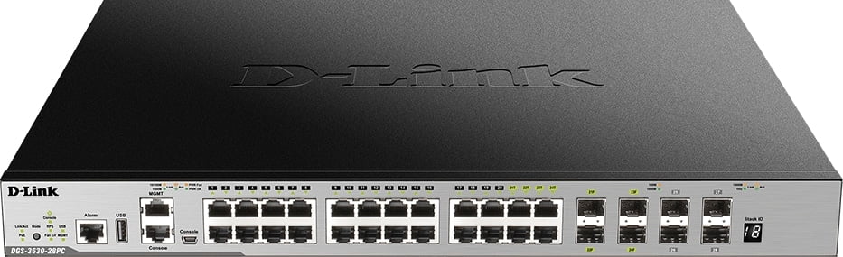 D-Link DGS-3630-28P 28-Port xStack L3 managed stackable switch with PoE