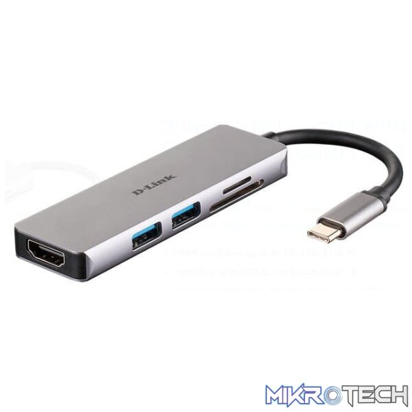 D-link DUB-M530 5-in-1 USB-C Hub with HDMI and SD/microSD Card Reader D-link DUB-M530 5-in-1 USB-C Hub with HDMI and SD/microSD Card Reader