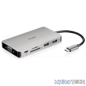 D-link DUB-M910 9-in-1 USB-C Hub with HDMI/VGA/Ethernet/Card Reader/Power Delivery