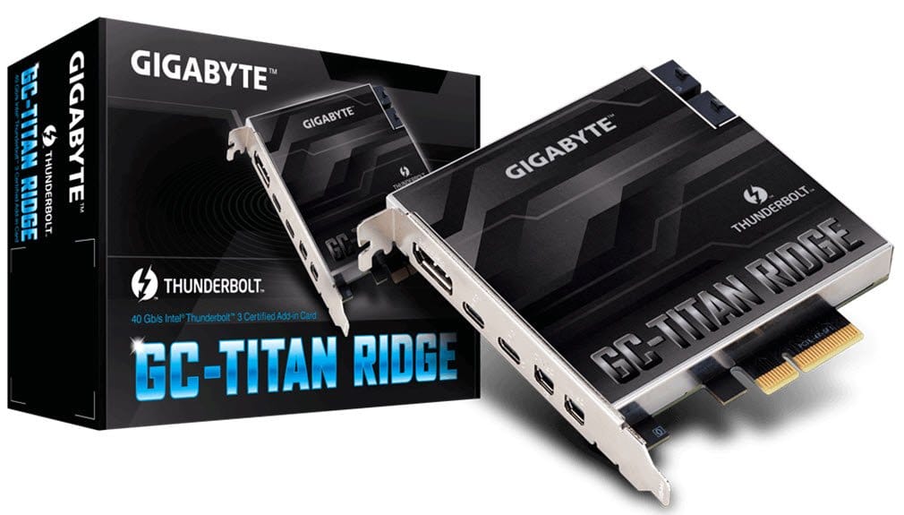 Gigabyte gc-Titan Ridge addon card - 400GBPs thunderbolt 3