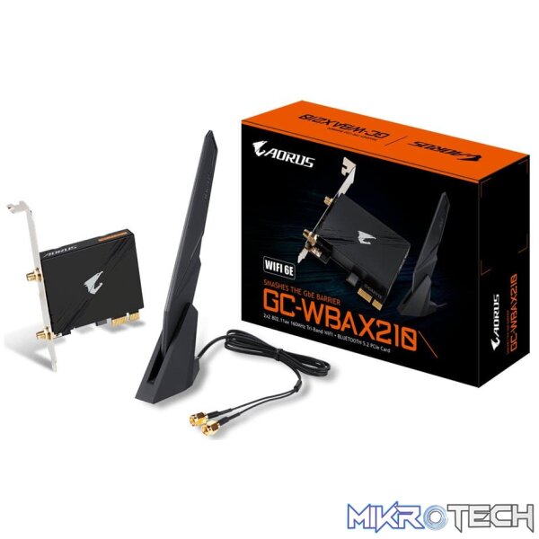 Gigabyte gc-WBAX210 Wifi+Bluetooth - PCi-E(x1) Adapter Gigabyte gc-WBAX210 Wifi+Bluetooth - PCi-E(x1) Adapter