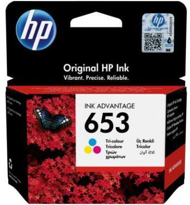 HP 653 Tri-Colour Original Ink Advantage Cartridge
