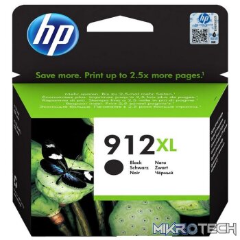 HP #912XL High Yield Black Original Ink Cartridge