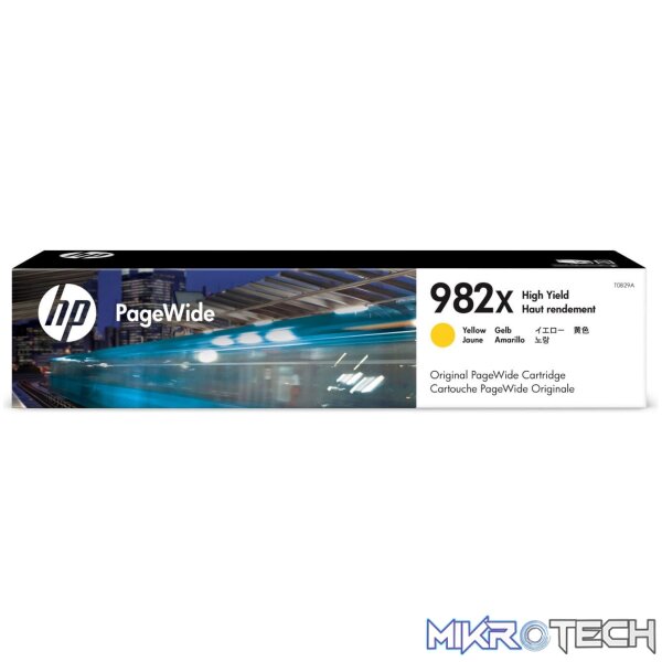HP 982X High Yield Yellow Original PageWide Cartridge HP 982X High Yield Yellow Original PageWide Cartridge