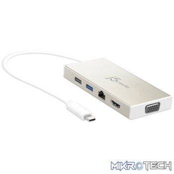 J5 Create JCD376 USB 3.1 Type-C Fully Functional Mini Dock