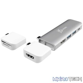 J5 Create JCD387 ULTRADRIVE Kit USB-C Dual-Display Modular Dock - Perfect for MacBook/ MacBook Air/ MacBook Pro