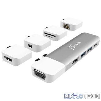 J5 Create JCD389 11-in-1 ULTRADRIVE KIT USB-C Modular Mini Dock
