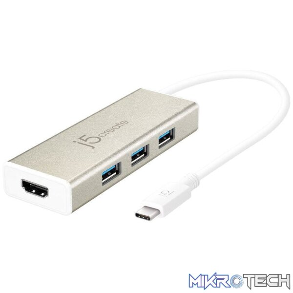 J5 Create JCH451 USB 3.1 Type-C 3-Port USB 3.0 HUB & 4K HDMI J5 Create JCH451 USB 3.1 Type-C 3-Port USB 3.0 HUB & 4K HDMI