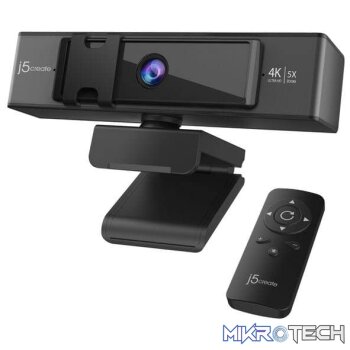 J5 Create JVCU435 USB 4K ULTRA HD Webcam with 5x Digital Zoom Remote Control