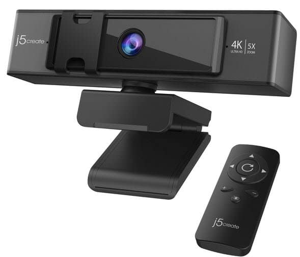 J5 Create JVCU435 USB 4K ULTRA HD Webcam with 5x Digital Zoom Remote Control