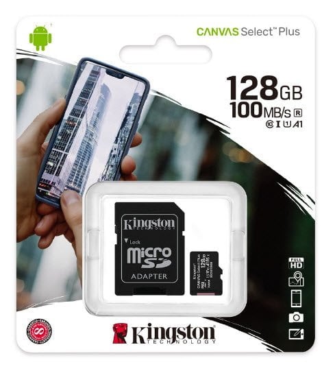 Kingston Canvas Select Plus 128GB miCroSDXC Memory Card