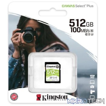 Kingston Canvas Select Plus 512GB SDXC Memory Card (Order on request)