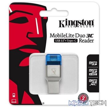Kingston FCR-ML3C MobileLite Duo 3C - Otg type-A + type-C flash drive type micro-reader