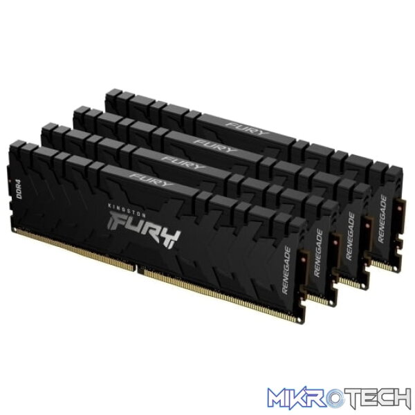 Kingston Fury Renegade 64GB (4x16GB) DDR4-3600 CL16 1.35V 288 pin Memory Kingston Fury Renegade 64GB (4x16GB) DDR4-3600 CL16 1.35V 288 pin Memory