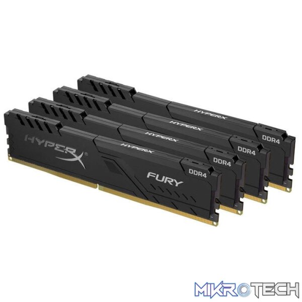 Kingston Hyper-x Fury 128Gb(32Gb x 4) DDR4-2400 (pc4-19200) CL15 1.2v Desktop Memory Module with Black asymmetrical heatsink Kingston Hyper-x Fury 128Gb(32Gb x 4) DDR4-2400 (pc4-19200) CL15 1.2v Desktop Memory Module with Black asymmetrical heatsink